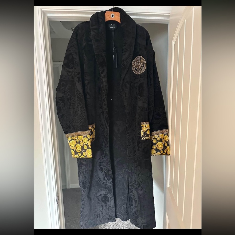 Men’s Versace Robe with Brocade and Crystals. Brand New!